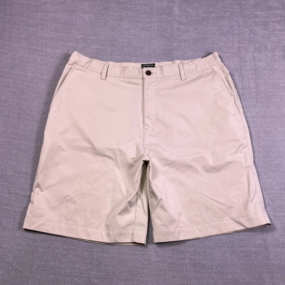 Adidas‎ ClimaCool Stretch Mid Rise Golf Shorts Mens 38 Khaki Tan AE7002